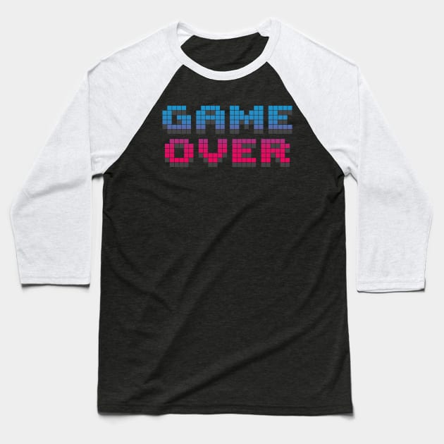 Game Over Baseball T-Shirt by Braeprint